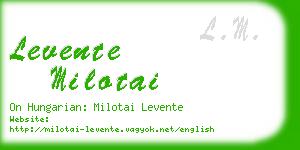 levente milotai business card